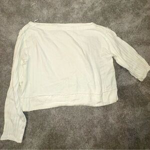 Free People, We The Free Lightweight White Long Sleeve off the shoulder top